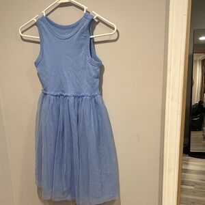 Blue Sleeveless Kids Dress